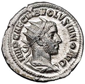 Volusianus Roman co-Emperor with  Trebonianus Gallus reigned 251-253 CE Location TBD